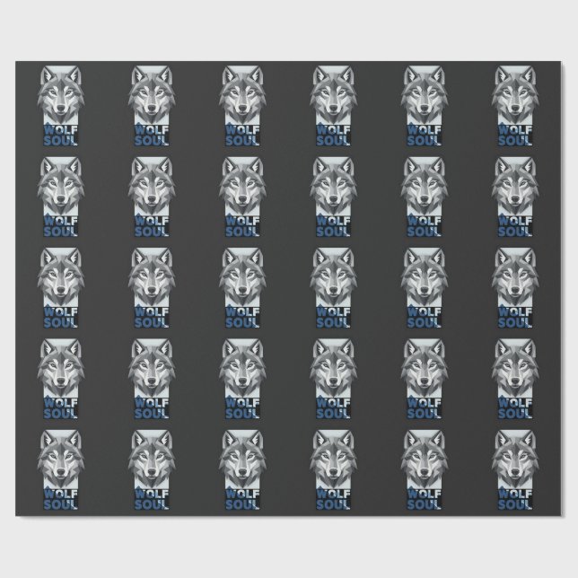 Papel De Regalo Alma de lobo (Superficie plana)