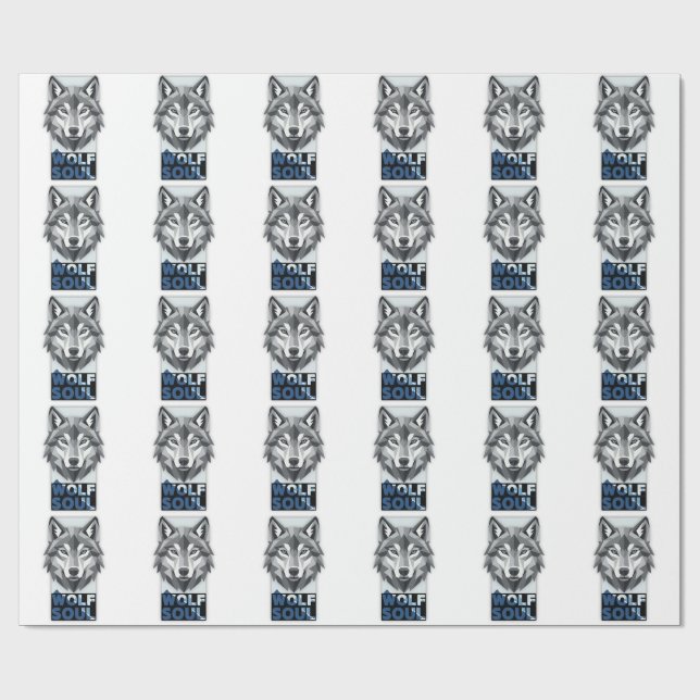 Papel De Regalo Alma de lobo (Superficie plana)