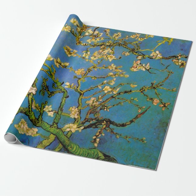 Papel De Regalo Almendro en flor de Vincent van Gogh (Desenrollado)