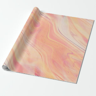 Papel De Regalo almizcle de mármol trippy imprimir melocotón rosa