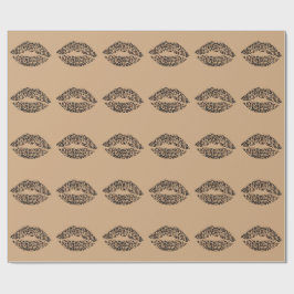 Papel De Regalo Almohada con Estampado de Labios de Leopardo | Gla