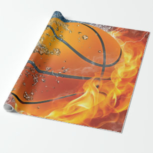 Papel De Regalo Almohada de baloncesto en llamas