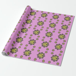 Papel De Regalo Almohada de lanzamiento de patrón de flor de manda