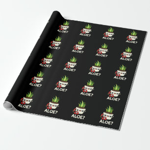 Papel De Regalo Aloe Funny Plant Hello Pun Dark BG