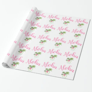 Papel De Regalo Aloha Beach Bebidas en Summera de estilo hawaiano