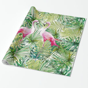 Papel De Regalo Aloha Flamingo Animal en la jungla