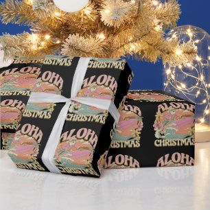 Papel De Regalo Aloha Navidad Surfing Santa hawaiano Kalikimaka