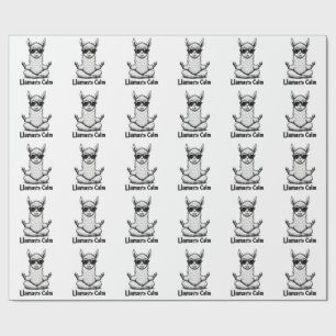 Papel De Regalo Alpaca Stay Calm Llamaste Lama Yoga Funny