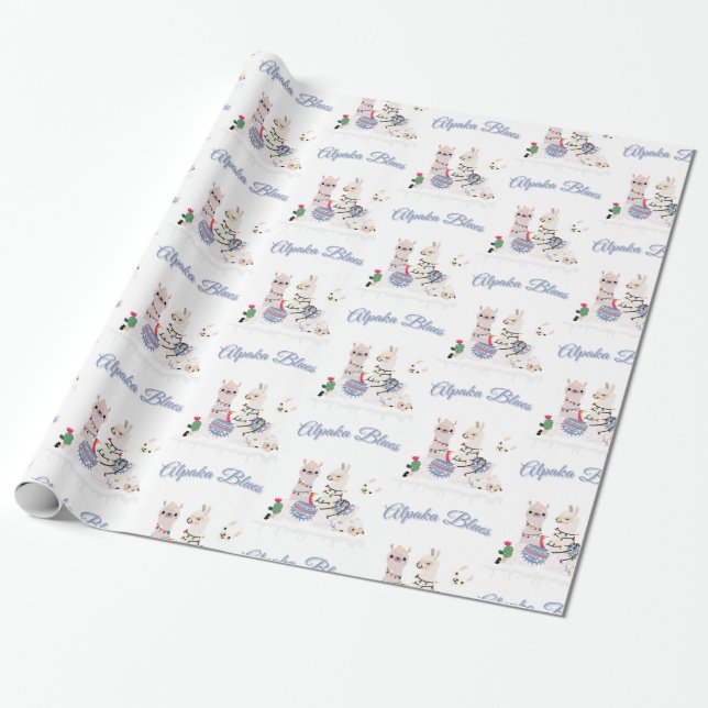 Papel De Regalo Alpaka Blues (Desenrollado)