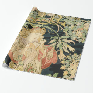 Papel De Regalo Alphonse Mucha - Alfonso