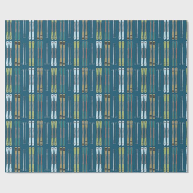 Papel De Regalo Alpine Ski Gift Wrap  (Superficie plana)