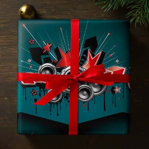 Papel De Regalo Altavoces Gráficos de Música Audio