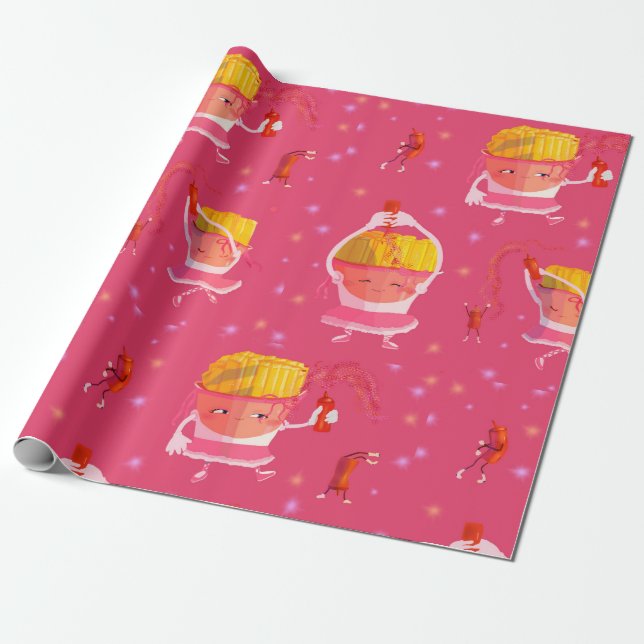 Papel De Regalo Ama la salsa de tomate (Desenrollado)