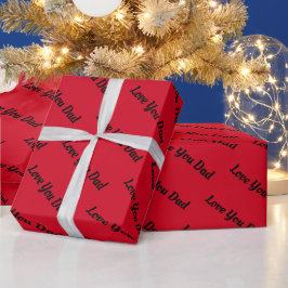 Papel De Regalo Ama personalizado a tu papá | Te amo papá Wrappin