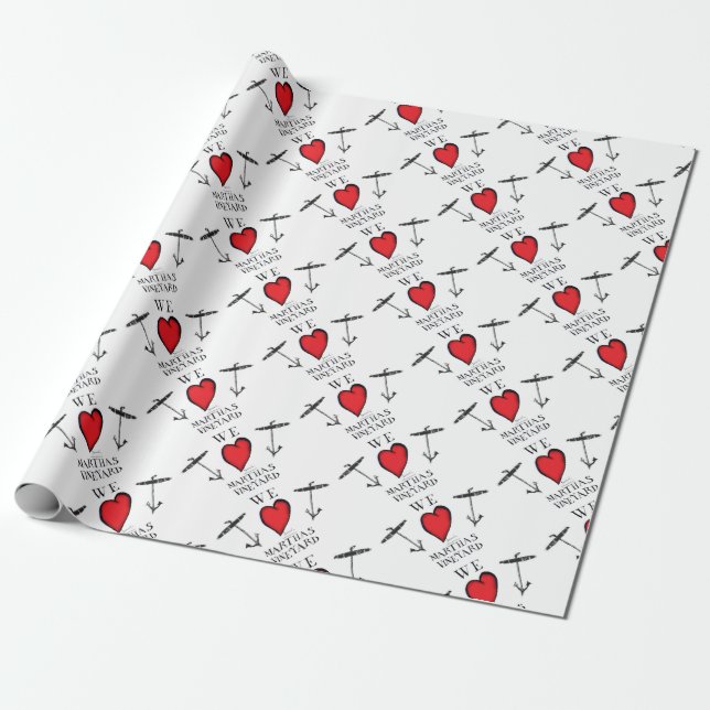 Papel De Regalo amamos el viñedo de Martha (Desenrollado)