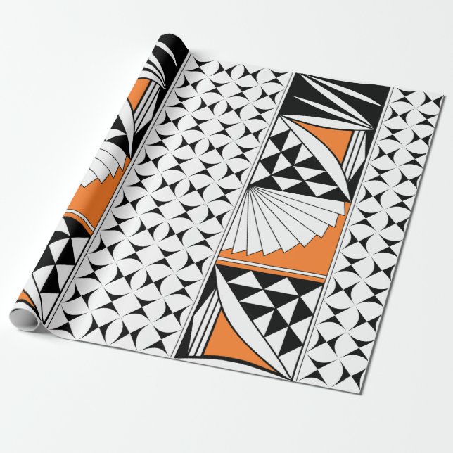 Papel De Regalo Amanecer del sudoeste en Naranja (Desenrollado)