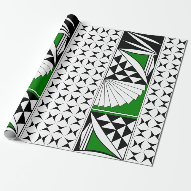 Papel De Regalo Amanecer del sudoeste en verde (Desenrollado)