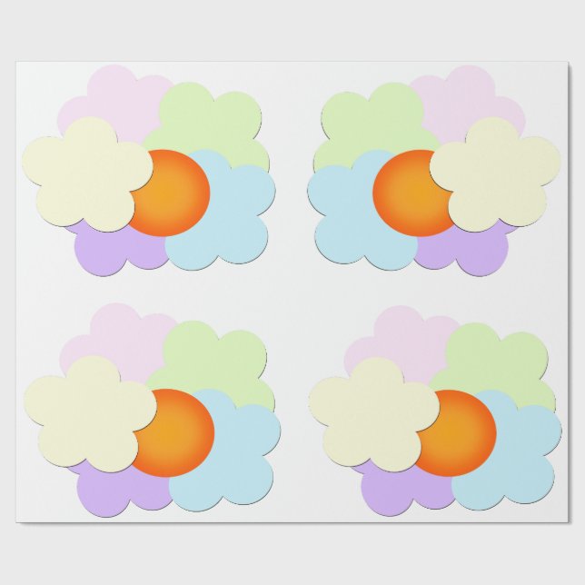 Papel de Regalo Amanecer Pastel (Superficie plana)