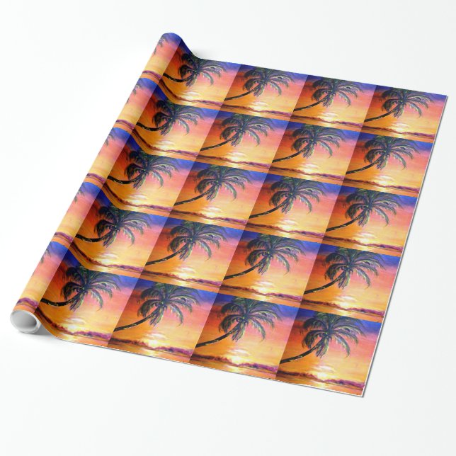 Papel De Regalo Amanecer tropical (Desenrollado)