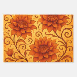 Papel de regalo Amanecer y atardecer de dalia de o