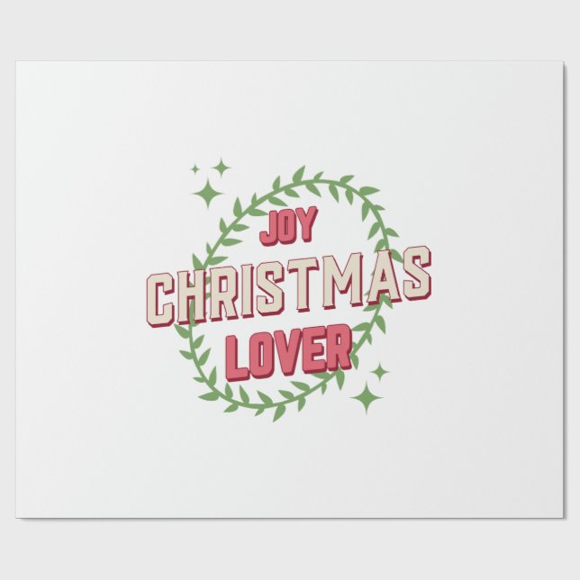 Papel De Regalo Amante de la Navidad alegre (Superficie plana)
