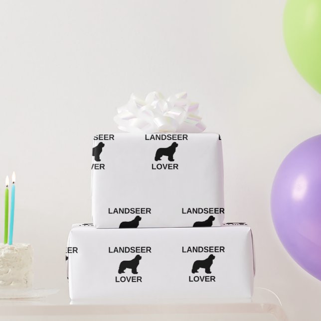 Papel De Regalo amante de landseer (Regalos de fiesta)
