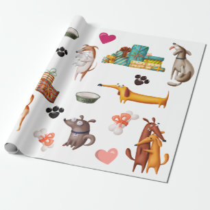 Papel De Regalo Amante de los perros Lindo