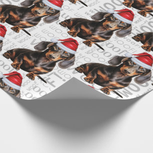 Papel De Regalo Amante de Perro Divertido Dachshund Liso en un Som