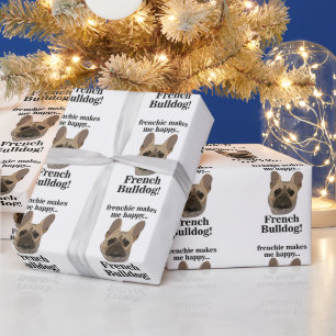 Papel De Regalo Amante de Perros Cara de Bulldog Francés