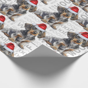 Papel De Regalo Amante de perros divertidos Wirehair Dachshund con