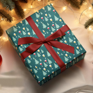 Papel De Regalo Amante del Vino de Navidad
