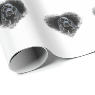 Papel De Regalo Amante negro de cocker spaniel