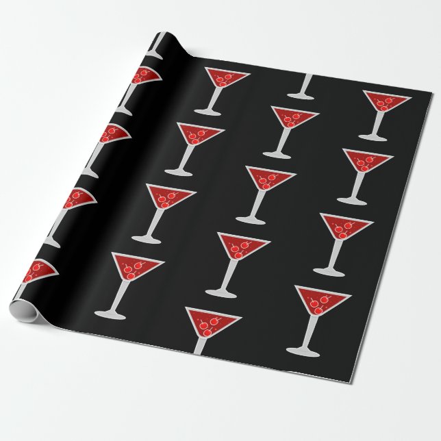 Papel De Regalo Amantes de cóctel Manhattan Bartender Alcohol Lico (Desenrollado)