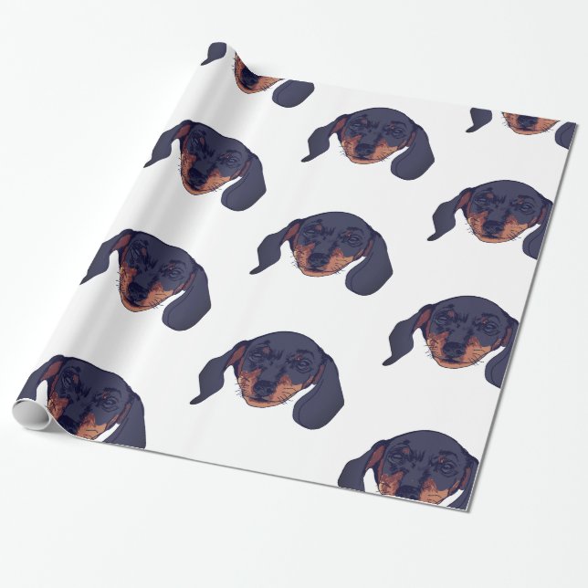 Papel De Regalo Amantes de Dachshund (Desenrollado)