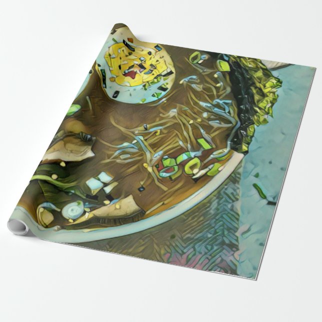 Papel De Regalo Amantes de la comida japonesa (Desenrollado)