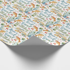 Papel De Regalo Amantes de la pesca Tema del cumpleaños
