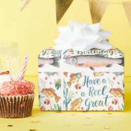 Papel De Regalo Amantes de la pesca Tema del cumpleaños