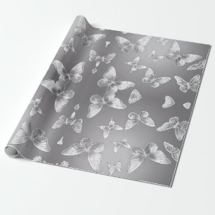 Papel De Regalo Amantes de la vida silvestre de las mariposas plat