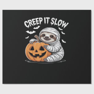 Papel De Regalo Amantes de perezosos lindos calabaza divertida de