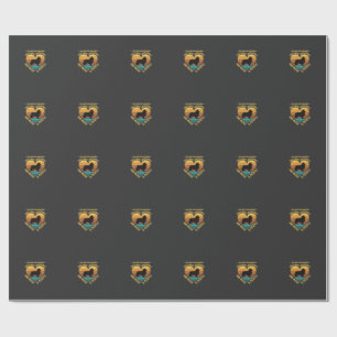 Papel De Regalo Amantes de Perros Shetland Sheepdogs Corazón Retro