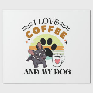 Papel De Regalo Amantes del café - Me encanta el café y mi perro