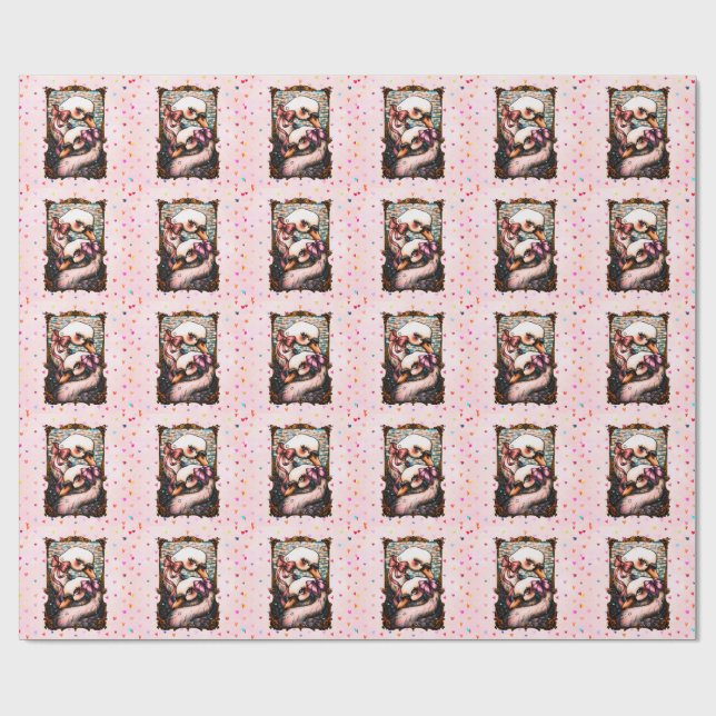 Papel De Regalo Amantes del cisne (Superficie plana)