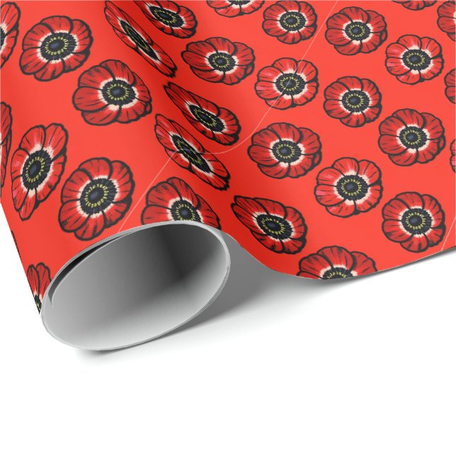 Papel De Regalo Amapolas (Esquina del rollo)