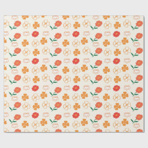 Papel De Regalo Amapolas doradas