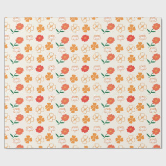 Papel De Regalo Amapolas doradas