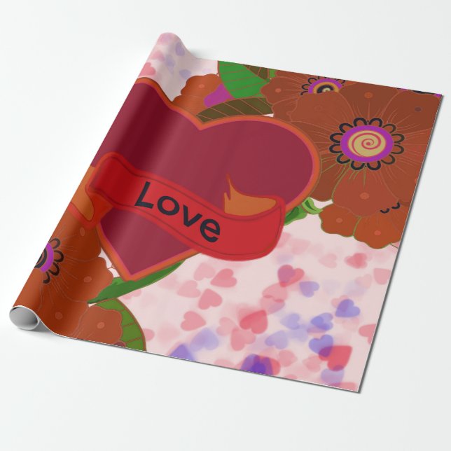 Papel De Regalo Amar (Desenrollado)