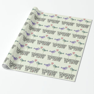 Papel De Regalo Amar a los pájaros juntos por siempre