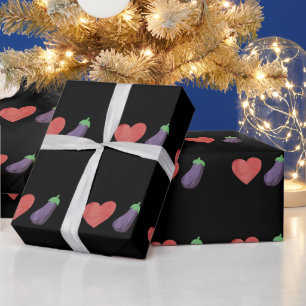 Papel De Regalo Amar la berenjena divertido gay orgullo LGBTQ