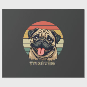 Papel De Regalo Amar Pug Por Siempre � Diseño de Amante de Pug Ado