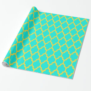 Papel De Regalo Amarillo brillante Aqua Piña Amarillo Marroquí #4